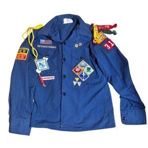 Boy Scouts Of America Official Shirt Size 12 Patches Pins Webelos BSA 1980s VTG